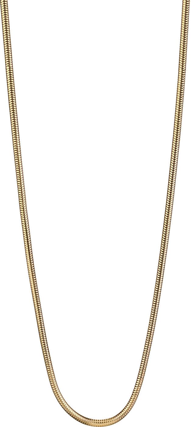 Collier en acier inoxydable avec une fine chaîne serpent dorée, sans pendentif