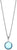 Collier en acier inoxydable avec pendentif rond et insert bleu clair