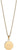 Halskette mit runder goldfarbener Anhängerplakette und Gliederkette aus Edelstahl