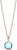 Collier en acier inoxydable avec pendentif rond, incrustation de verre bleu