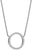 Collier en acier inoxydable avec pendentif rond en pierre, chaîne et pendentif sur le devant.