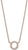 Collier en acier inoxydable avec pendentif anneau et pierres scintillantes