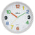 Horloge murale ronde Atlanta avec chiffres colorés et mouvement à quartz