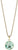 Collier en acier inoxydable Bering Jewelry avec pendentif rond et pierre bleu-vert
