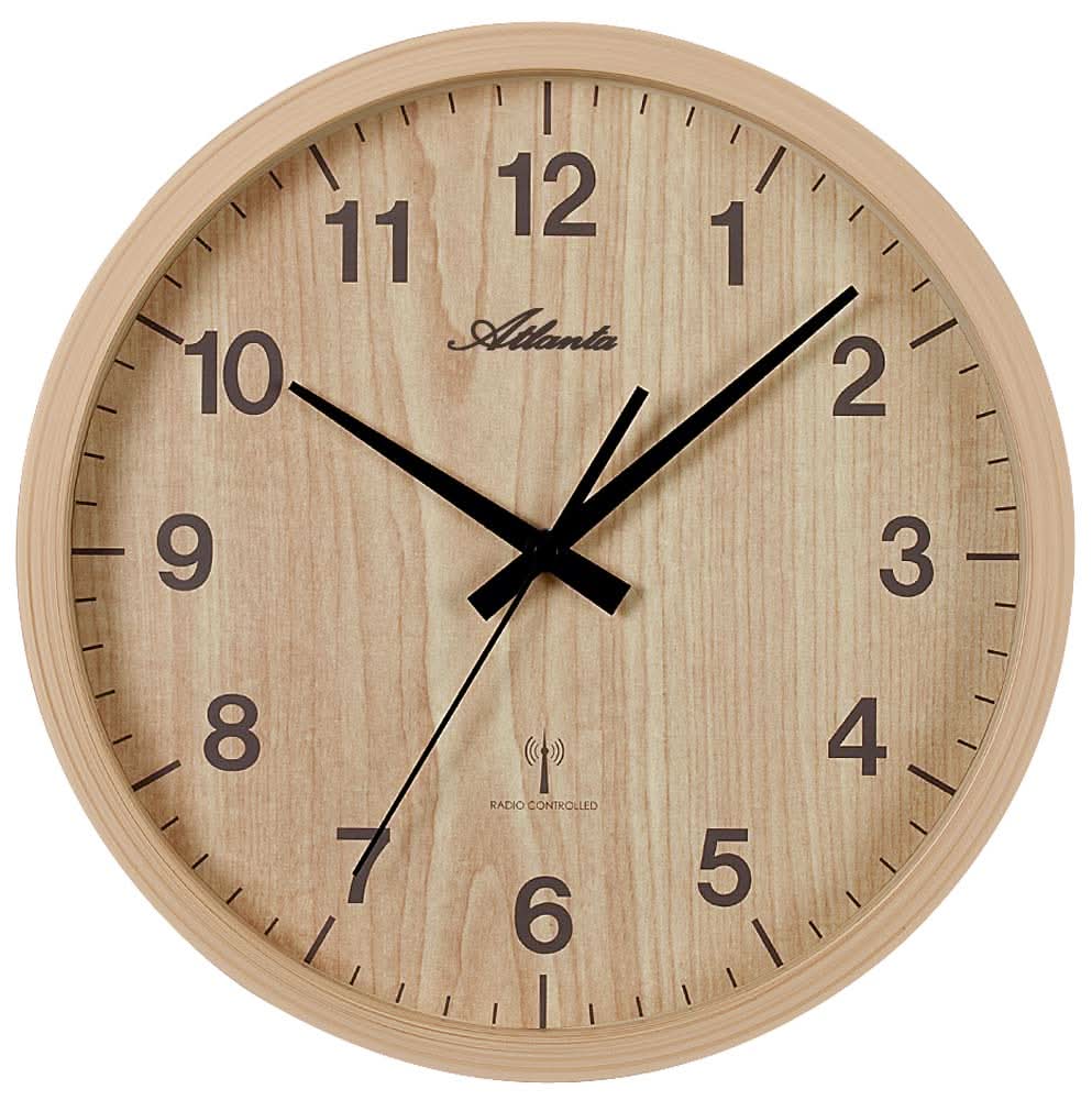 Horloge murale Atlanta 30,5 cm Ø plastique • Mouvement radio-piloté • Silencieuse