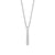 Collier long en argent pour femme avec pendentif central en cristal