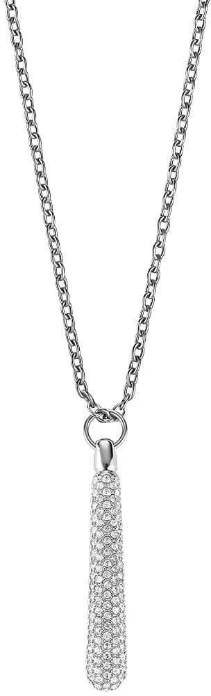 Collier en acier inoxydable avec pendentif goutte et fermoir anneau