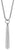 Collier long en cristal pour femme en argent avec chaîne fine