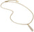 Collier en acier inoxydable avec pendentif goutte en matériau scintillant, couleur or