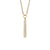 Chaîne dorée avec pendentif cylindrique pavé, brillante