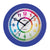 Horloge murale pour enfants avec cadre bleu, cadran d'apprentissage avec chiffres et aiguilles colorés