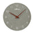 Horloge murale avec chiffres arabes et aiguilles, ronde, grise