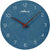 Horloge murale bleue avec chiffres arabes, aiguilles rouges et inscription Atlanta