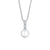 Collier de perles : chaîne en acier inoxydable avec couronne de cristaux scintillants et perle sphérique