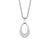Collier en argent avec pendentif en forme de goutte orné de pierres scintillantes et d'une bélière