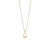 Collier doré avec petit pendentif goutte serti de cristaux pavés