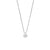 Collier avec petit pendentif rond argenté avec cristal au centre