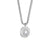 Collier avec pendentif en cristal argenté et motif radial rond