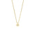 Collier doré à maille fine et petit pendentif rond à rayons