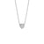 Collier en acier inoxydable avec pendentif cœur, serti de pierres scintillantes