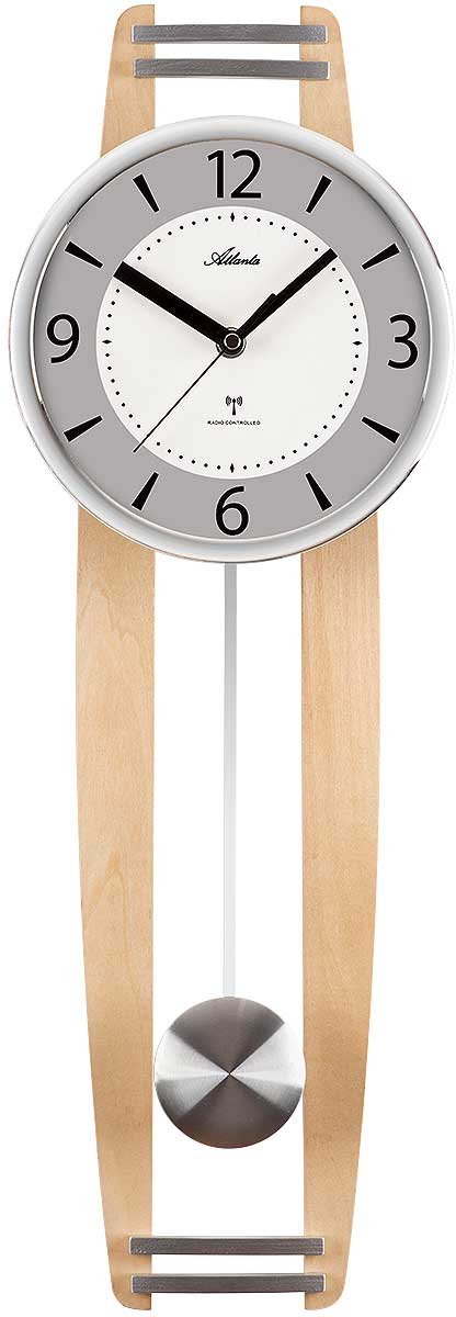 Horloge murale Atlanta 20x60x7,5 cm bois • Radio-pilotée • Design moderne