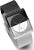 Montre unisexe avec cadran noir et aiguille bleue, boîtier argenté, bracelet milanais