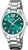Montre pour femme avec bracelet en acier inoxydable, cadran vert et chiffres romains