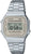 Montre numérique Casio Vintage avec bracelet en métal argenté et affichage lumineux