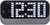 Nextime-Tischuhr mit LED-Blockanzeige und Alarm, graues Acrylgehäuse