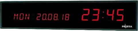 Horloge murale Peweta 15x67x3,4 cm métal • Technologie radio-pilotée précise • Made in Germany