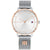 Tommy Hilfiger Damenarmbanduhr mit silbernem Milanaiseband, rundem Zifferblatt und roségoldener Lünette