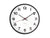 Petite horloge murale avec cadran blanc, cadre noir et point central rouge