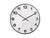 Horloge murale avec cadran blanc, aiguilles noires et pointe d'aiguille rouge, bordure fine