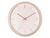 Horloge murale avec cadre brun sable, cadran blanc et index d'inspiration romaine