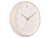 Horloge murale avec cadre rond couleur sable et cadran blanc, aiguilles fines