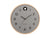 Horloge murale avec cadran gris, cadre en bois clair et figurine de coucou à 12h