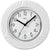 Horloge murale blanche en céramique avec chiffres arabes et jeu d'aiguilles noir