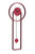 Hermle 61024-362200 Wanduhr Rot-Schwarz • Quarzwerk mit Pendel • Modernes Design