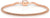 Bracelet rond en acier inoxydable avec chaîne à maillons plaquée or rose et fermoir, env. 19 cm