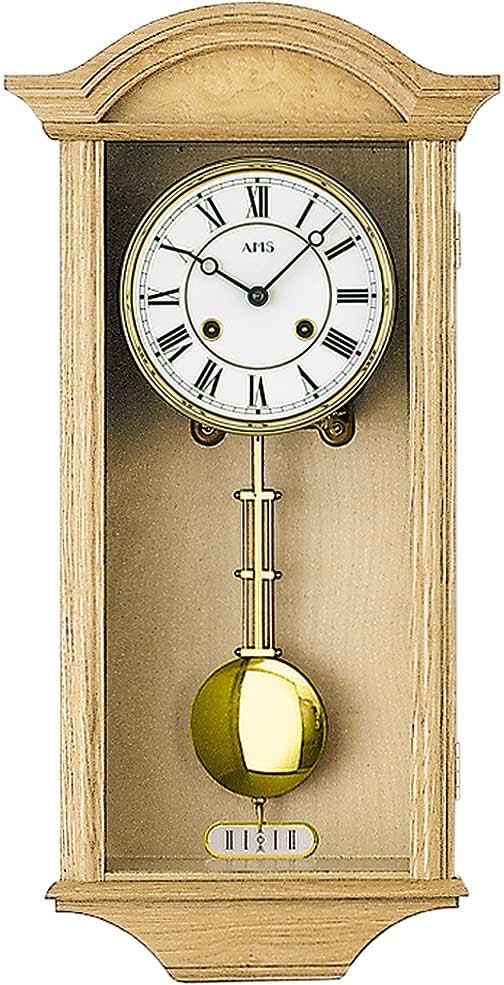 Horloge murale AMS 53x27x13 cm bois • Mécanique • Gong circulaire