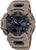 Montre G-Shock pour homme avec bracelet sable et écran numérique rond, disposition tracker