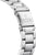 Montre pour femme avec bracelet en acier inoxydable, boucle visible et emblème gravé