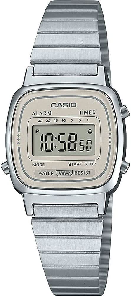 Casio Vintage LA670WEA-8AEF Montre Femme • Design Rétro Iconique • 7 Minuteries Préréglées