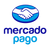 mercado pago Logo mit Handschlag-Symbol und Schrift in Blau.