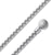 Edelstahl-Armband-Gliederkette mit rundem, graviertem Verschluss am Ende