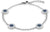 Armband aus Edelstahl von Bering mit ovalen blauen Stein-Einsätzen und Gliederkette