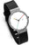 Montre unisexe Jacob Jensen en titane avec cadran blanc, aiguilles colorées et bracelet en silicone noir