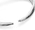 Bracelet en acier inoxydable : fine bande de pierre le long du bord, avec fermoir à clip