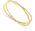 Bracelet en acier inoxydable doré de Bering, avec des zircons incrustés le long du bord