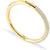 Goldfarbenes Armreif-Armband mit Strassreihe an der Außenkante und Scharnier